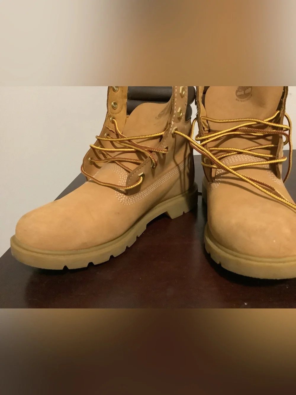 Men's Timberland Wheat Work Boots with Padded Collar size 7.5